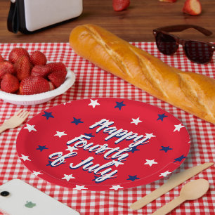 Happy amerikanische Unabhängigkeitstag Drehbuch Ro Pappteller