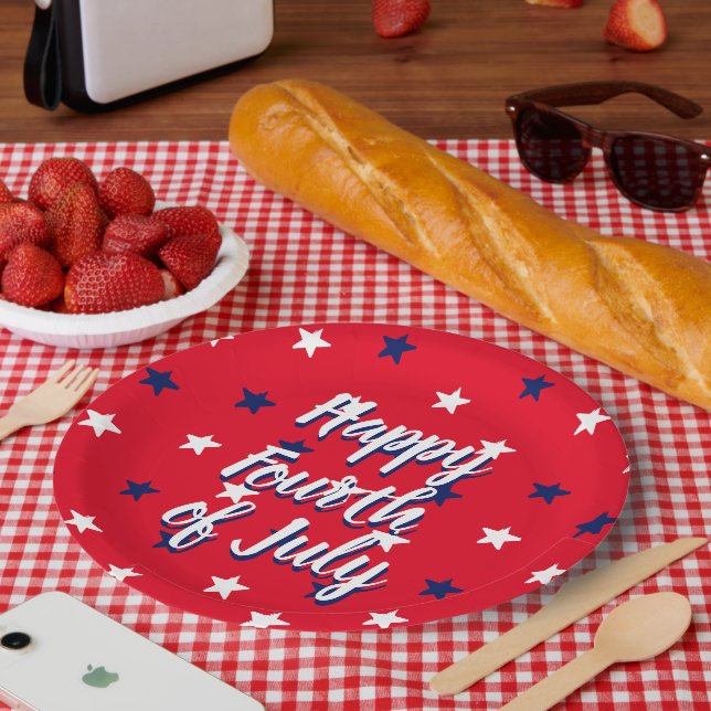 Happy amerikanische Unabhängigkeitstag Drehbuch Ro Pappteller (Picknick)