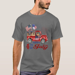 Happy Amerikanische Unabhängigkeitstag German Shep T-Shirt