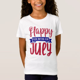 Happy Amerikanische Unabhängigkeitstag Girls T-Shirt