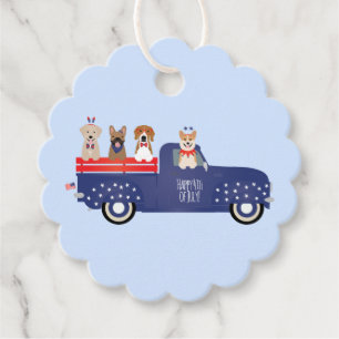 Happy Amerikanische Unabhängigkeitstag Hunde Liefe Geschenkanhänger