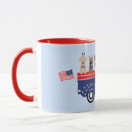 Happy Amerikanische Unabhängigkeitstag Hunde Liefe Tasse