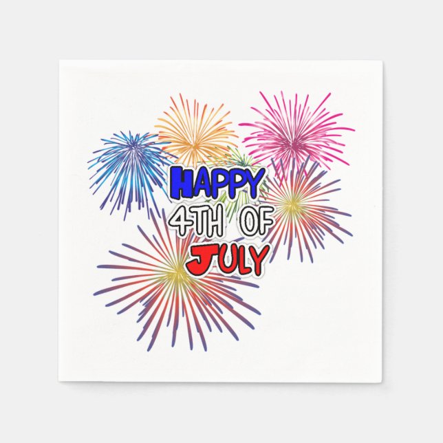 Happy Amerikanische Unabhängigkeitstag Independenc Serviette (Vorderseite)