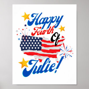 Happy Amerikanische Unabhängigkeitstag Julie 4. Un Poster