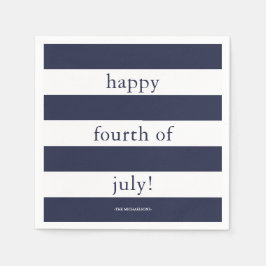 Happy Amerikanische Unabhängigkeitstag mit Name un Serviette