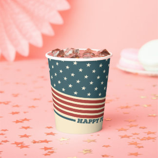 Happy Amerikanische Unabhängigkeitstag Paper Cup Pappbecher