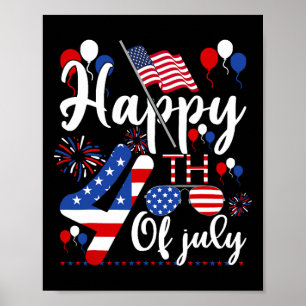 Happy Amerikanische Unabhängigkeitstag Patriotic U Poster