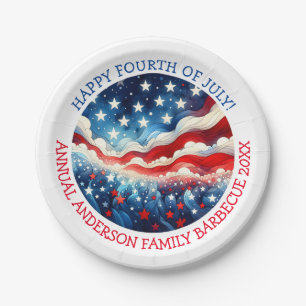 Happy Amerikanische Unabhängigkeitstag Personalisi Pappteller