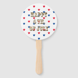 Happy amerikanische Unabhängigkeitstag Rot-Blau-St Fächer