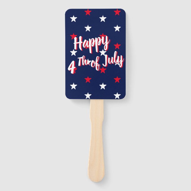 Happy amerikanische Unabhängigkeitstag, Rot-Weiß-S Fächer (Vorderseite)