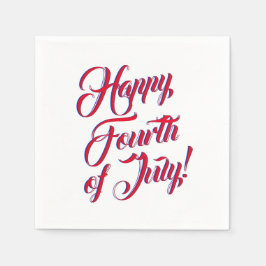 Happy Amerikanische Unabhängigkeitstag Rot-Weiß-Sc Serviette