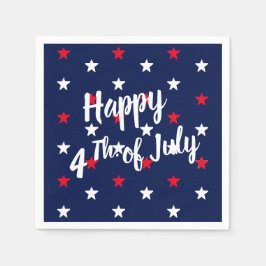 Happy Amerikanische Unabhängigkeitstag Rot Weiß &  Serviette