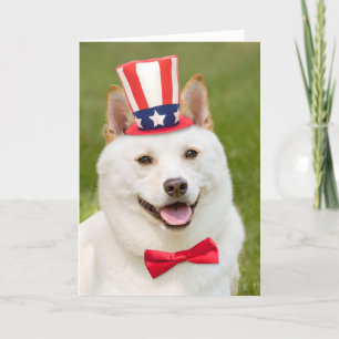 Happy Amerikanische Unabhängigkeitstag Shiba Inu H Feiertagskarte