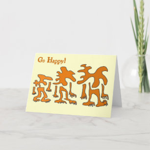 Happy Amoeba Design Grußkarte! Karte