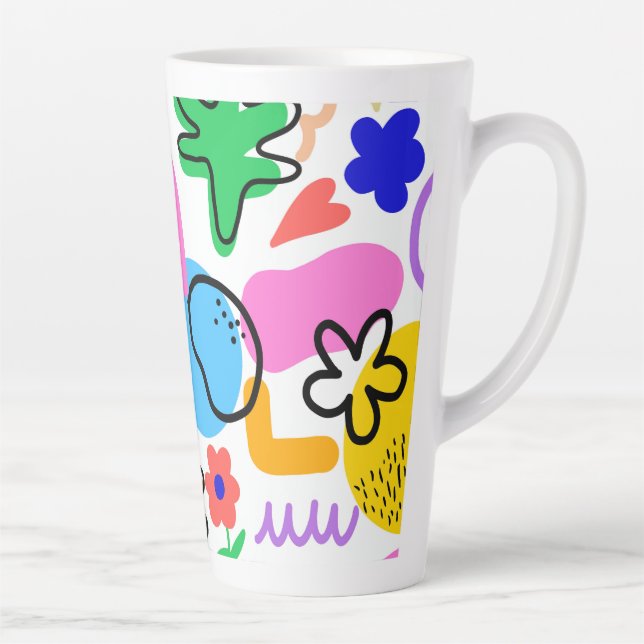 Happy and colorful abstract designs milchtasse (Rechts)