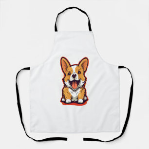 Happy and Niedlich Corgi - Adorable Design for Dog Schürze