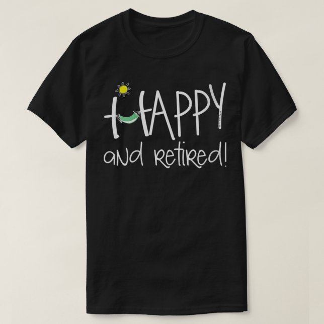 Happy and Remüde Funny Retirement VNeck T-Shirt (Design vorne)
