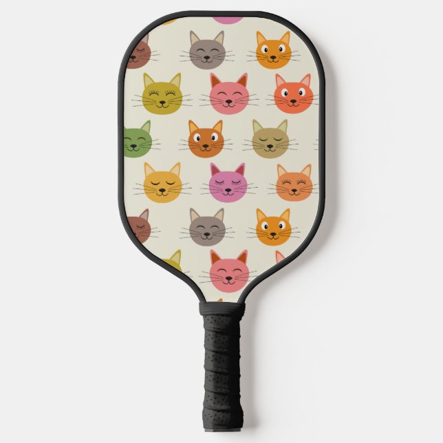 Happy and Sleepy Niedlich Cats Pickleball Schläger (Vorderseite)