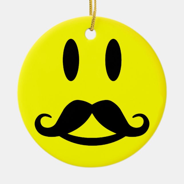 Happy & Angry Mustache Ornament (Vorne)