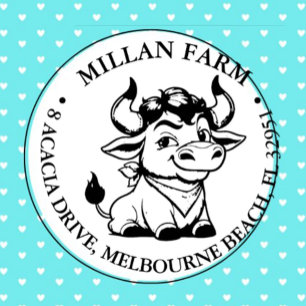 Happy Angus Bull Theme Permastempel