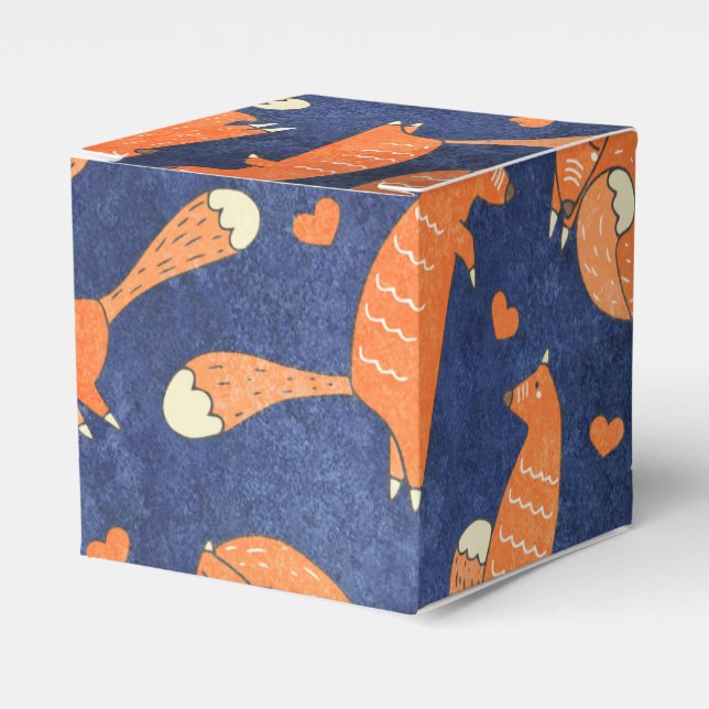 Happy-animal-fox-Muster Geschenkschachtel (Vorderseite)