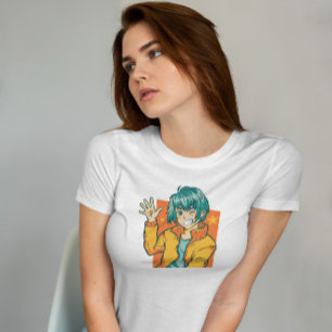 Happy Anime Boy Waving T-Shirt