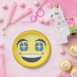 Happy Animes Gesicht Pappteller