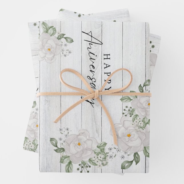 HAPPY ANIVERSARY GESCHENKPAPIER SET (Beispiel)