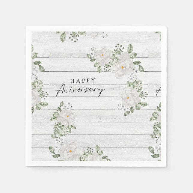 HAPPY ANIVERSARY SERVIETTE (Vorderseite)