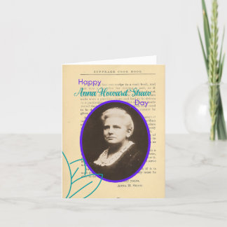 Happy Anna Howard Shaw Day Card Feiertagskarte