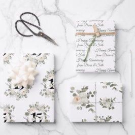 Happy Anniversary 15. Jahr Custom Geschenkpapier Set