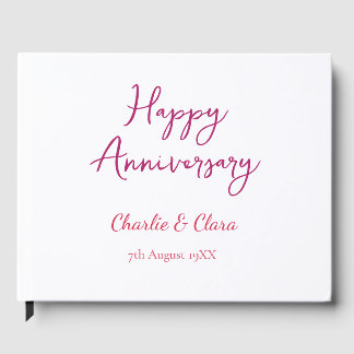  Happy anniversary add name pink bold name date si Gästebuch
