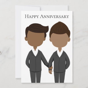 Happy Anniversary American Couple Gay Men Karte