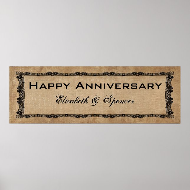 Happy Anniversary Banner Type Poster (Vorne)