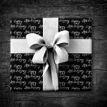 Happy Anniversary Black & White Wrapping Paper Geschenkpapier<br><div class="desc">Unser individuelles Geschenkpapier wird sicher sein,  dass Ihr Jubiläum ist extra besonderes!</div>