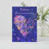 Happy Anniversary Card Butterfly Herzromantik