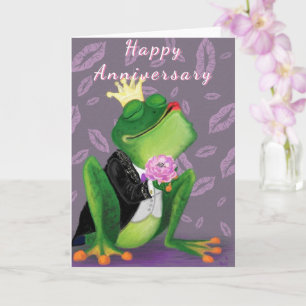 Happy Anniversary Card Frog Prince Liebe Karte