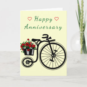 Happy Anniversary Card Romantische Blume Rad Karte
