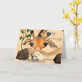 Happy Anniversary Card Romantische Giraffe Liebe Karte