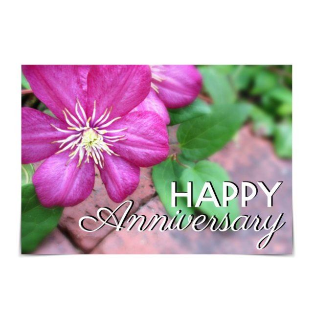 "Happy Anniversary" Clemation Path Card Karte (Von Creator hochgeladen)