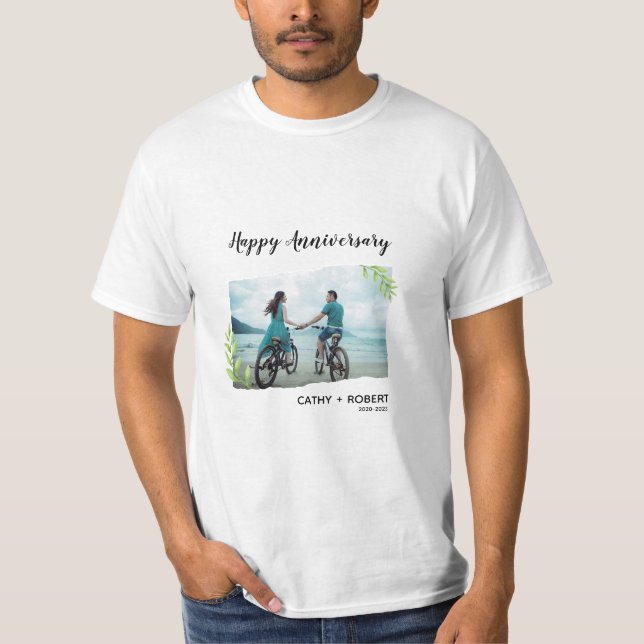 Happy Anniversary Custom Branded White T - Shirt (Vorderseite)