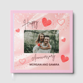 Happy Anniversary Custom Photo Guest Book Gästebuch