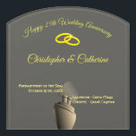 Happy Anniversary Custom Stateroom Door Marker Türschild<br><div class="desc">Ein besonderes Kabinentürschild für das Paar,  das ein Hochzeitstag auf See feiert.  Der gesamte Text auf dem Schild ist vollständig anpassbar,  um ein wahrhaft personalisiertes Andenken eines ganz besonderen Reisegesprächs zu machen.</div>