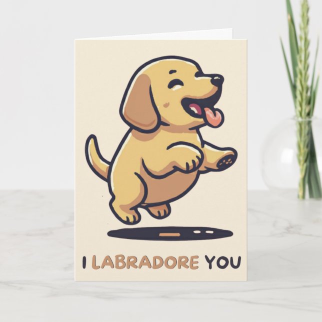 Happy Anniversary Cute Funny Simple Dog Card Karte (Vorderseite)