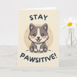 Happy Anniversary Cute Funny Simple Dog Card Karte