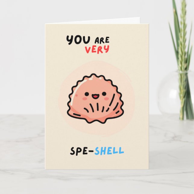 Happy Anniversary Cute Funny Simple Shell Card Karte (Vorderseite)