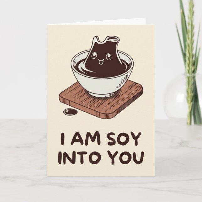 Happy Anniversary Cute Funny Simple Soy Sauce Card Karte (Vorderseite)