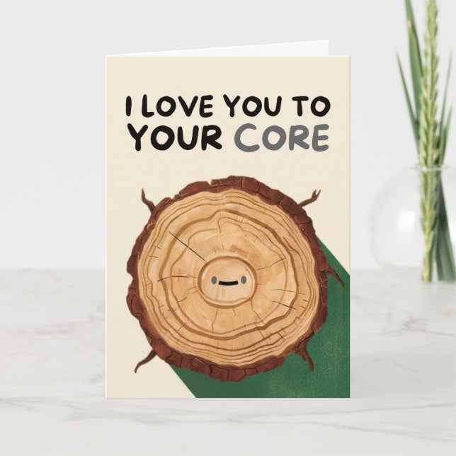 Happy Anniversary Cute Funny Simple Tree Card Karte (Vorderseite)