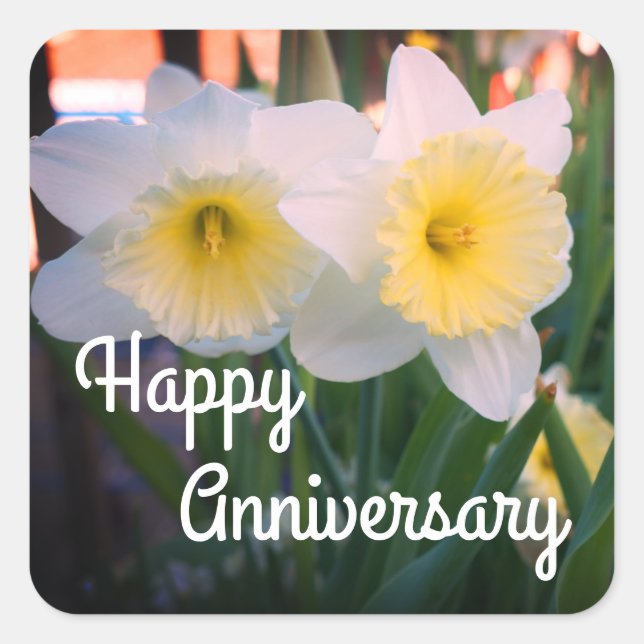Happy Anniversary Daffodil Stickers (Vorderseite)
