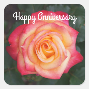 Happy Anniversary Dream Come True Rose #1 Stickers
